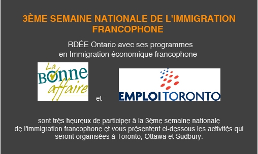 SEMAINE NATIONALE DE L'IMMIGRATION FRANCOPHONE !